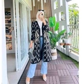 cardigan rajut mlb