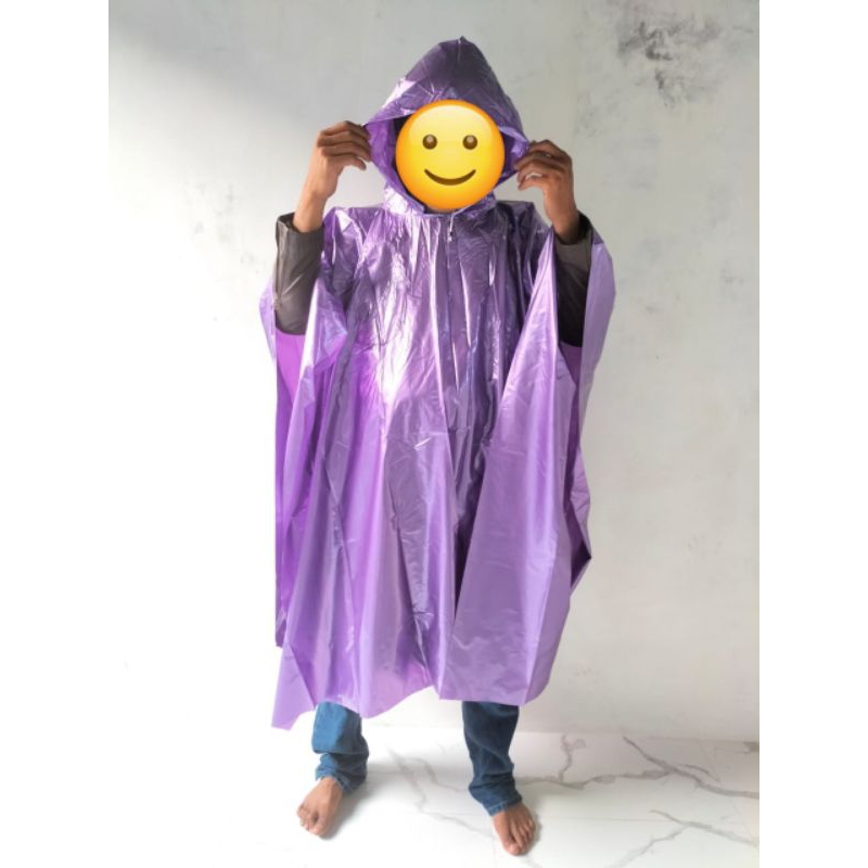 jas hujan kelelawar polos dewasa