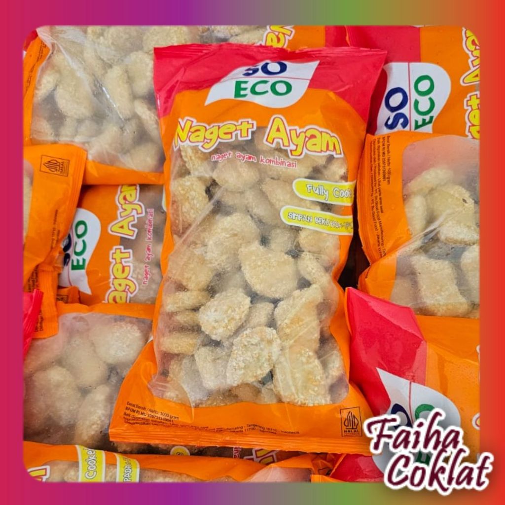 

SO ECO CHICKEN NUGGET 1KG NAGET AYAM HALAL Faiha Coklat Nugget Murah Meriah SOECO Nugget Ayam Nuget