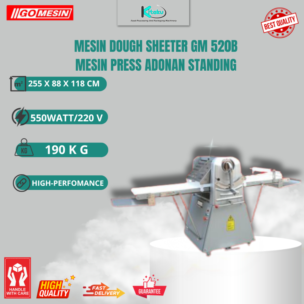 MESIN DOUGH SHEETER GM 520B MESIN PRESS ADONAN STANDING