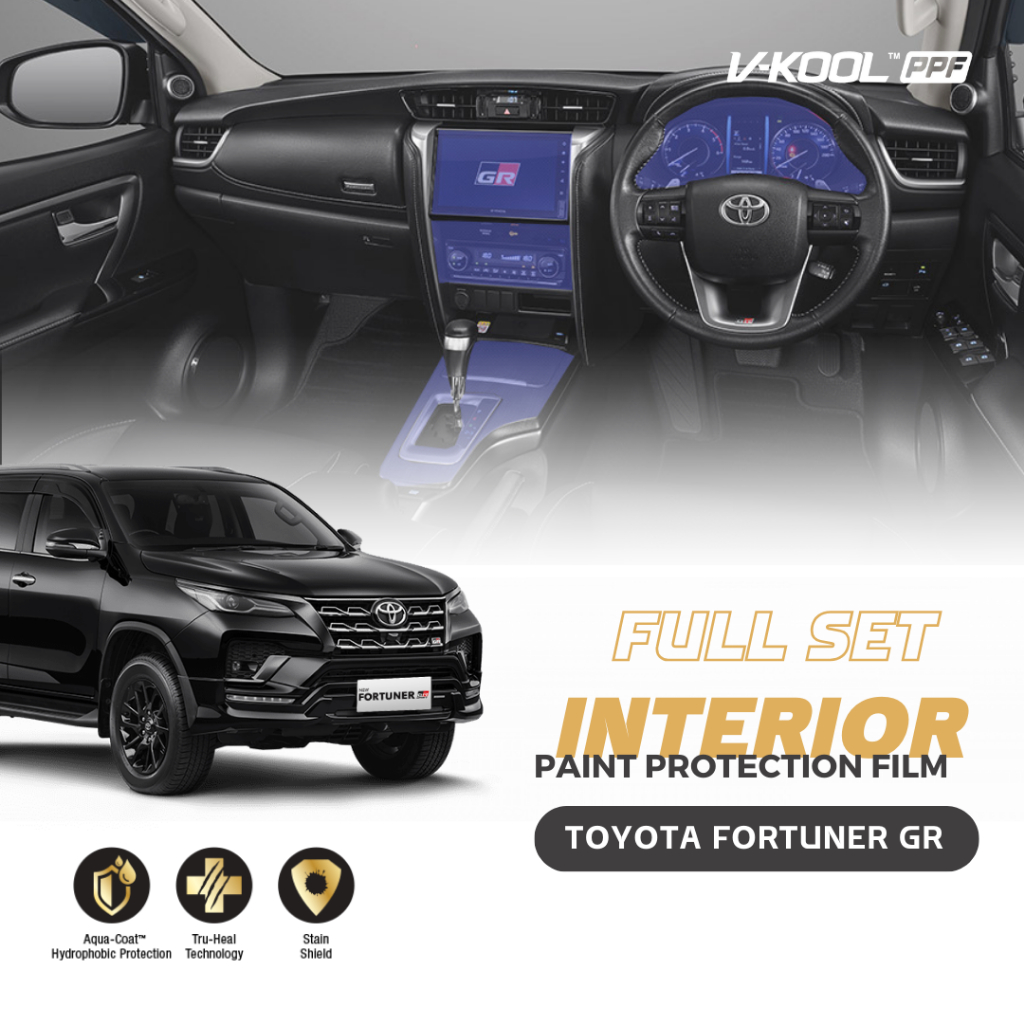 V-KOOL PPF Interior Protector Toyota Fortuner 2022 - Full Set