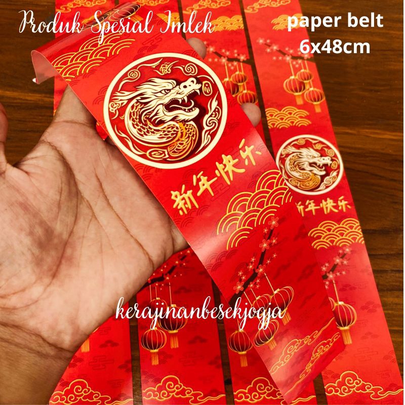 

[4pcs] PAPER BELT CNY 2024 | paper belt imlek cny sincia chinese new year sabuk box sleeve kotak parcel