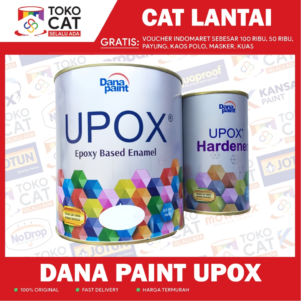 Cat Epoxy | UPOX Cat Keramik/Kamar Mandi/Cat Lantai/Cat Lapangan 1 L | Kemasan kaleng