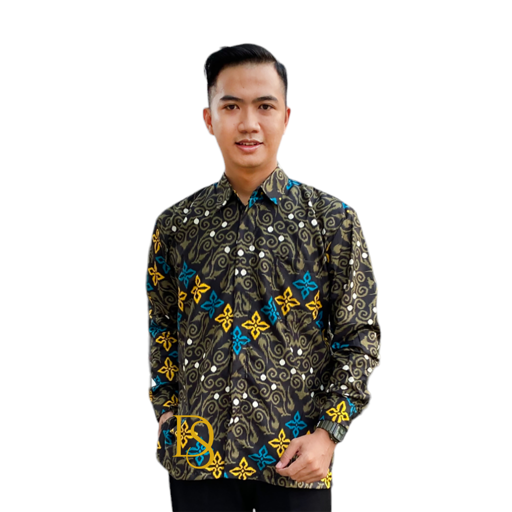 Baju Kemeja Batik Pria Lengan Panjang Murah Seragam Pernikahan Kekinian