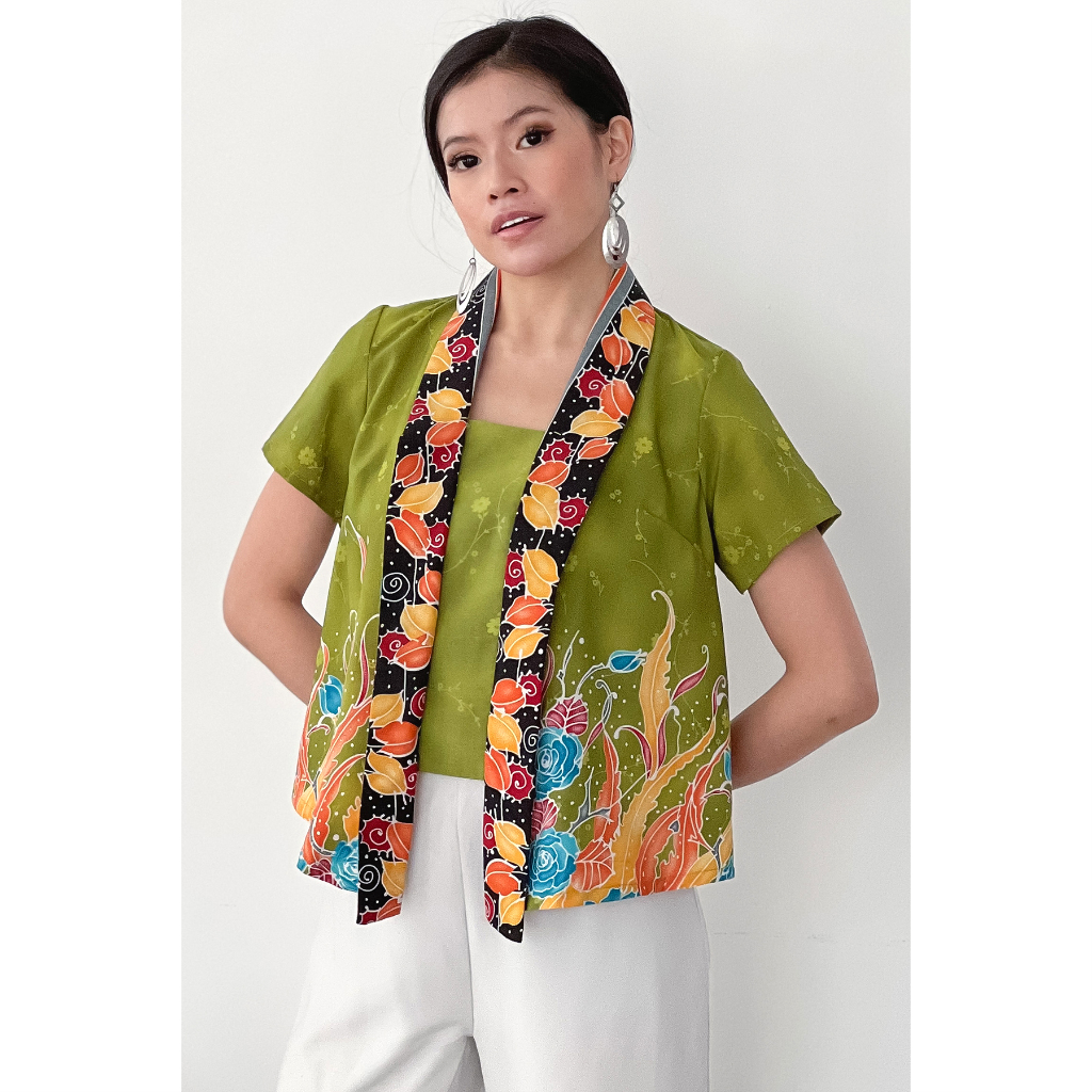 Dhievine Batik - Menik Tropikana Hijau Kebaya