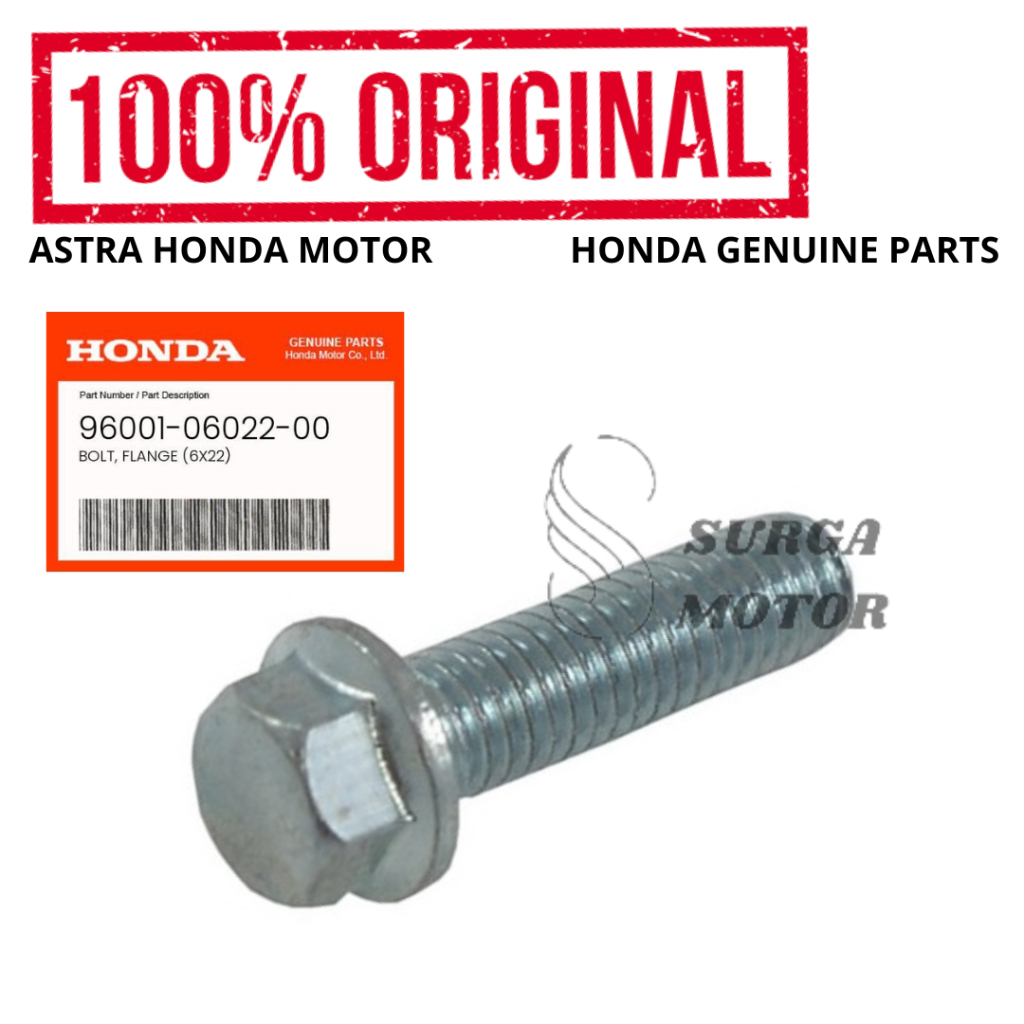 Baut Kunci 8 Bolt Flange 6x22 BeAT eSP Scoopy Spacy Supra X 125 FI CB CBR Revo CRF legenda Megapro O