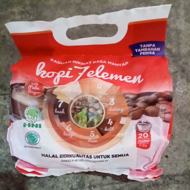 

kopi 7 elemen paduan nikmat rasa mantap 20 sachet@23g.exp 08/06/24