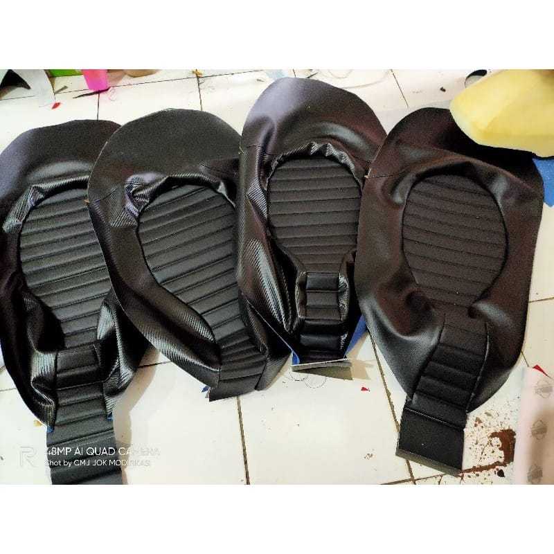 COVER/KULIT JOK MOTOR MIO M3/SPORTY/ MIO J/GT/MIO SOULMODEL CAFERACER MODIFIKASI ALA VESPA