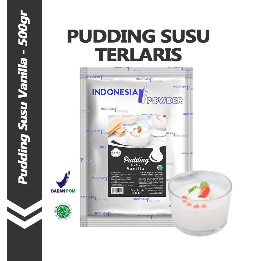 

[PUDDING] Pudding Susu Mix Gula Rasa Vanilla / Vanila 500 Gr Puding Sutra Dessert Instant Omura Powder