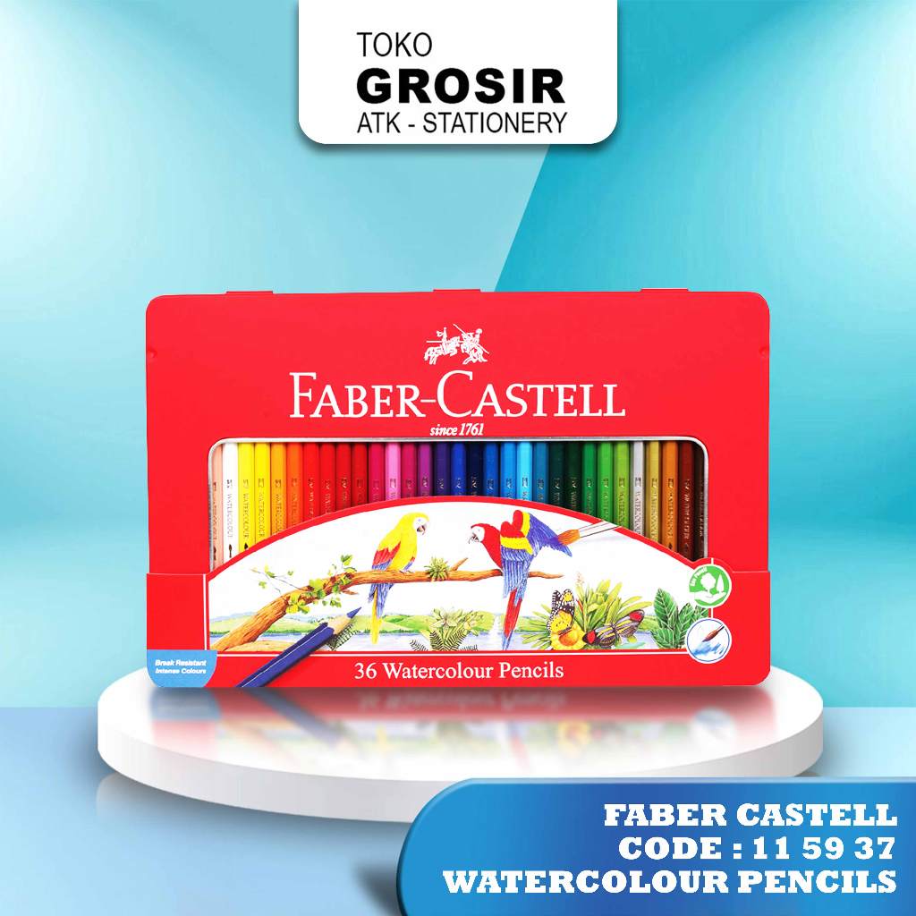 

FABER CASTELL - PENSIL WARNA WATERCOLOR 115937 36C TIN CASE