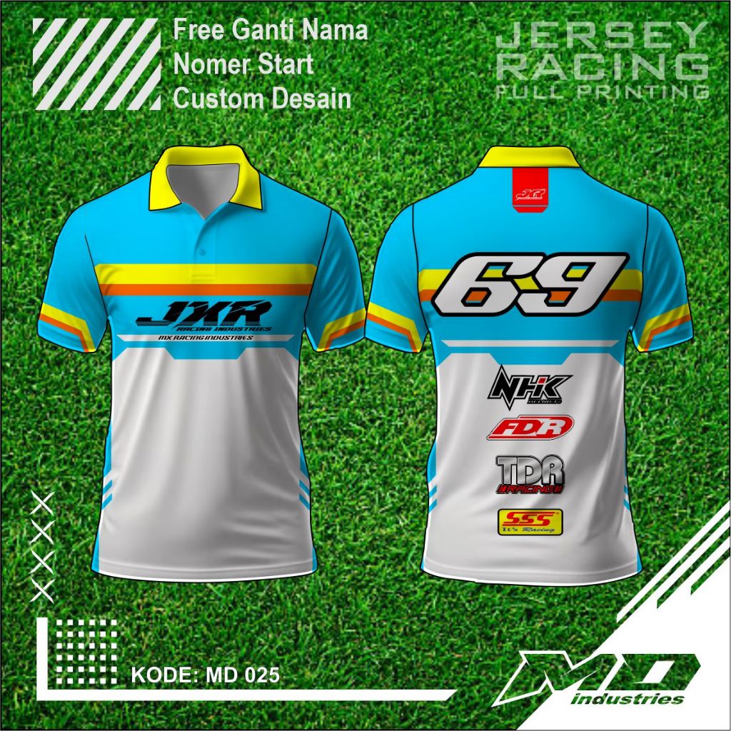 Jersey Balap Desain Keren - Baju Balap Racing Printing - Jersey Simple Keren