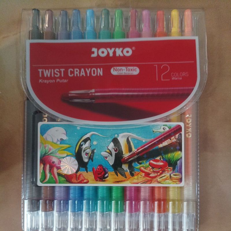 

crayon putar 12warna joyko