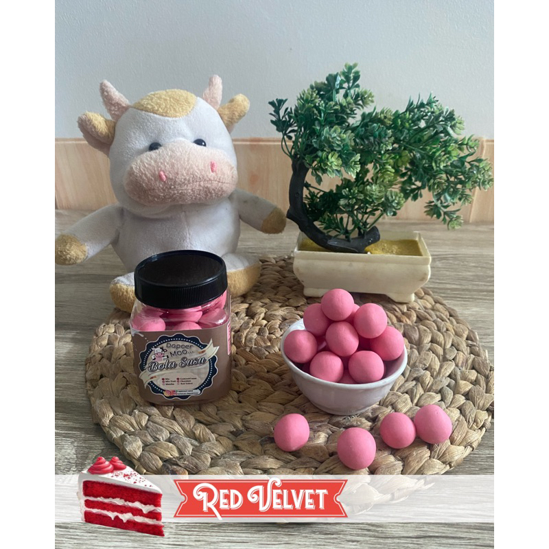 

bola susu red velvet toples 200ml (120gr) | bolasusu | bola susu premium