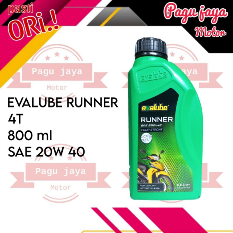 oli mesin evalube 4t 4 tak runner 0.8 liter