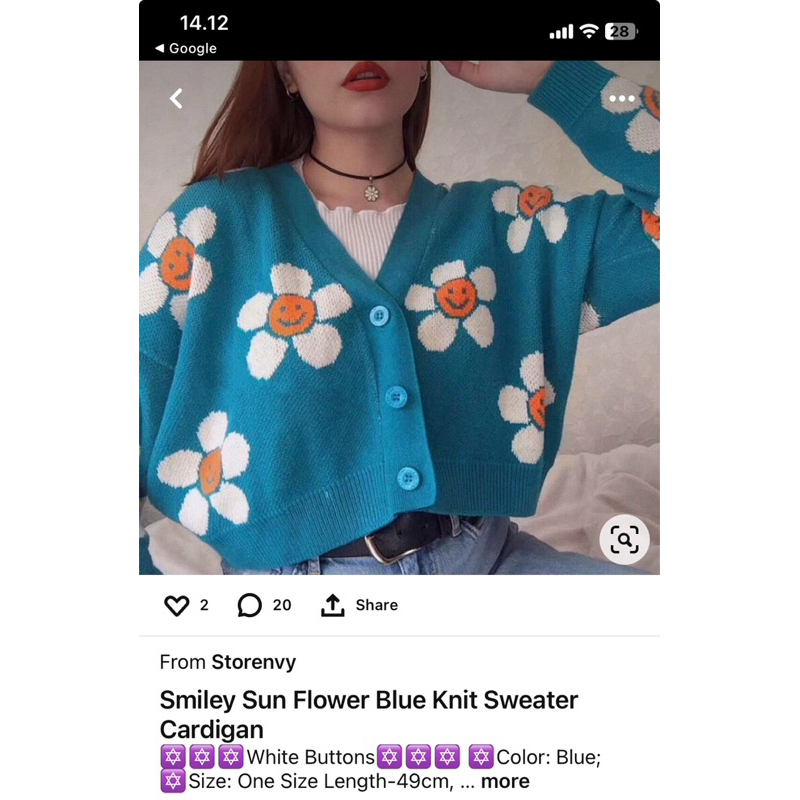 cardigan rajut bunga - cardigan crop - knit cardigan