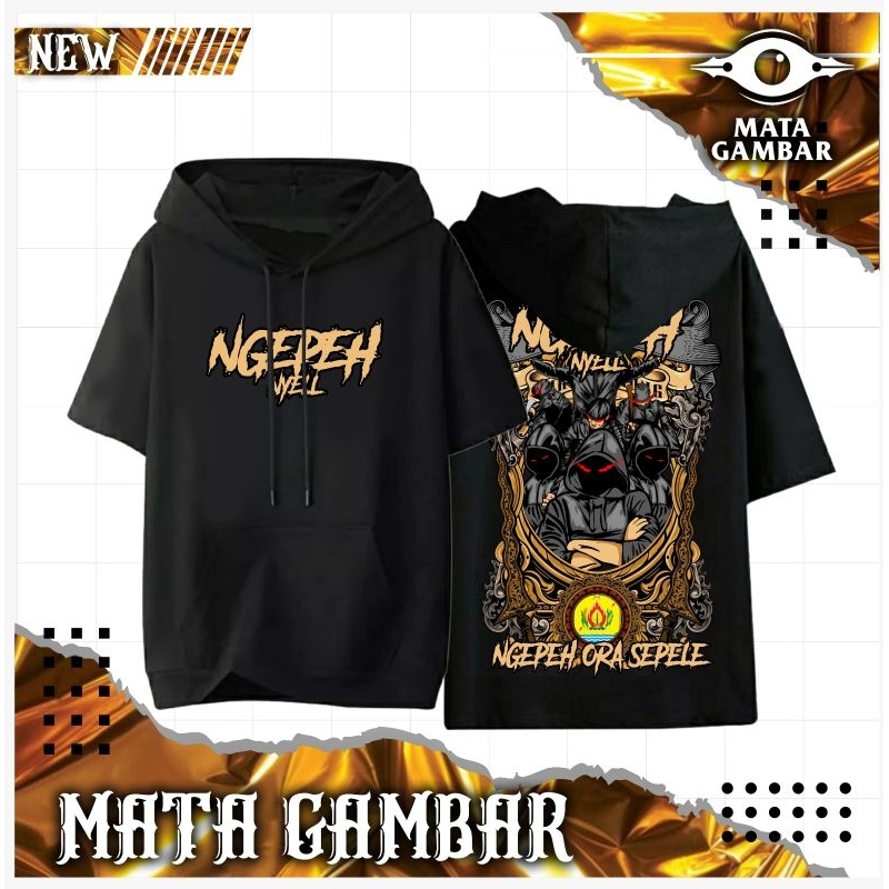 T-SHIRT HOODIE NGEPEH NYELL || KAOS HOODIE NGEPEH NYELL || COD