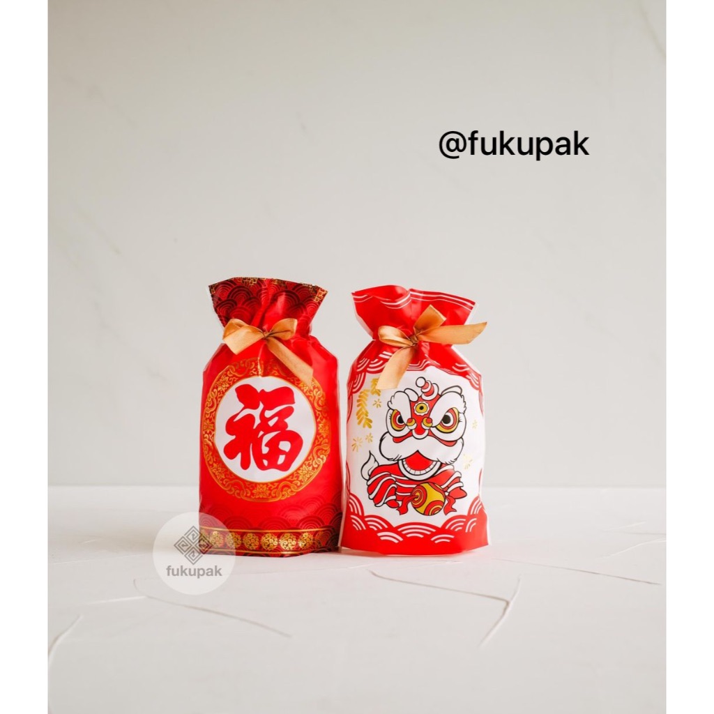 

Plastik Serut Sincia Imlek + pita (50pcs) CNY Snack Bag