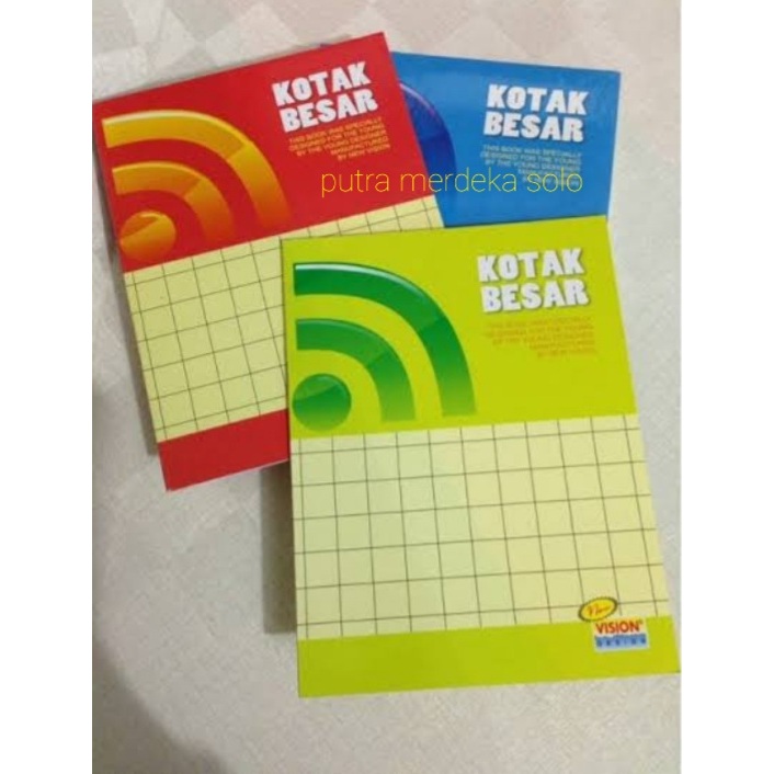 

Buku Tulis Kotak Besar VISION isi 30 Lembar - 10 Buku / Buku Tulis Mandarin Kotak Besar New Vision Design isi 30 Lembar 1 PAK = 10 Buku