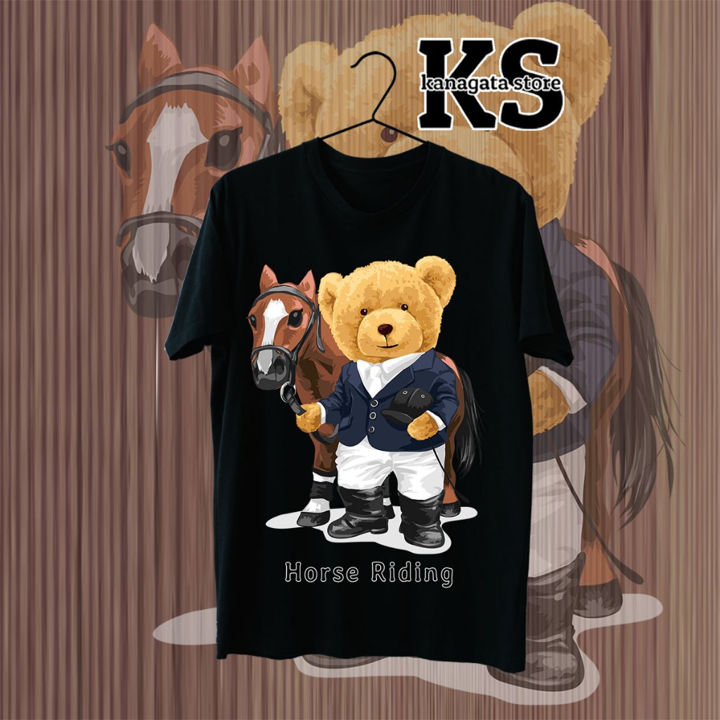 KANAGATA BAJU KAOS DISTRO PREMIUM BEAR OVERSIZE T-SHIRT UNISEX BEAR COLLECTION
