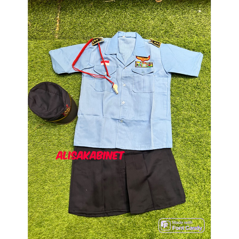Setelan Baju Anak Perempuan Profesi Karnafal TNI AU