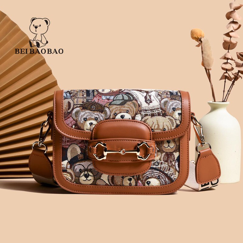 Tas Selempang Model Horsbit | Tas Lucu Terbaru | Tas Wanita Horsbit Original | Fashion bag Premium b