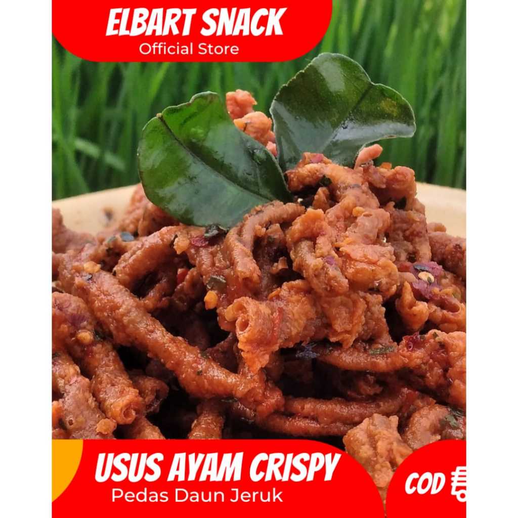 

Snack Elbart | Usus Ayam Crispy Pedas Daun Jeruk & Asin Gurih Original | Ukuran 1kg