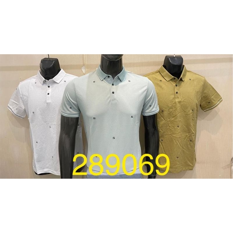 Denvi The Label Kaos Polos - Polo Shirt Pria | Kaos Kerah Pria Polos Shirt Fendi Import Premium