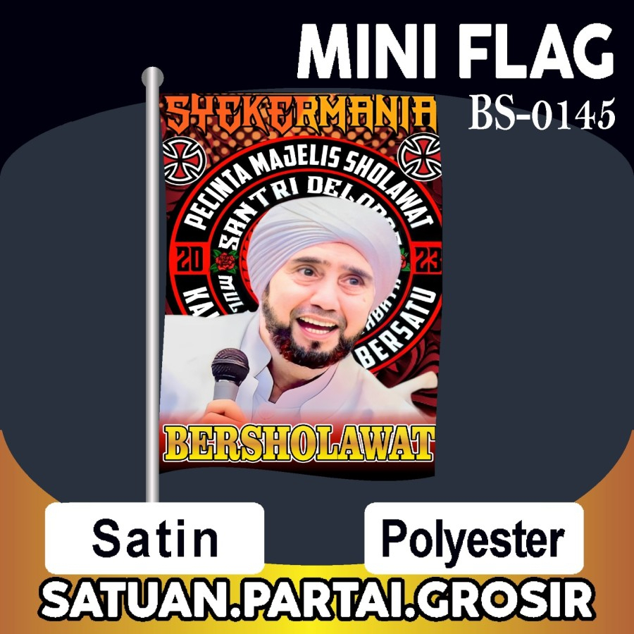 PROMO TERMURAH Bendera Syekhermania Pecinta Majelis Sholawat / Umbul Umbul Syekhermania