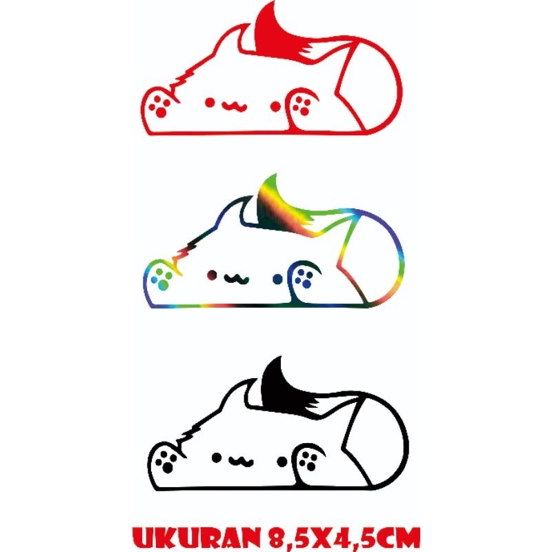 

stiker Sticker kucing Bongo sticker cutting transfaran