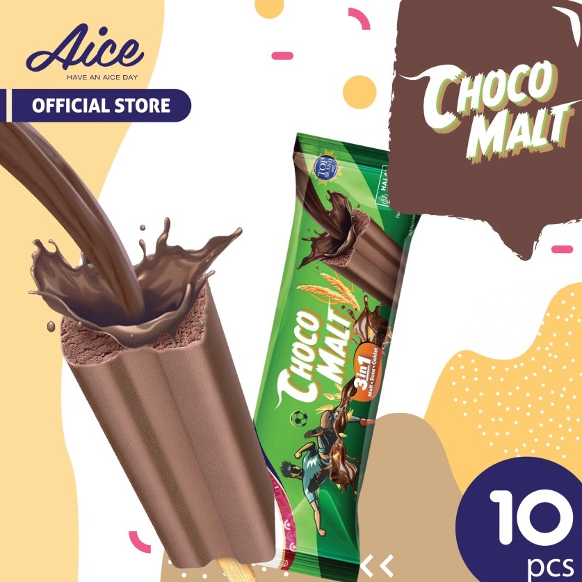 

NVFH3311 TERBARU AICE Ice Cream Choco Malt Eskrim Isi 1pcs