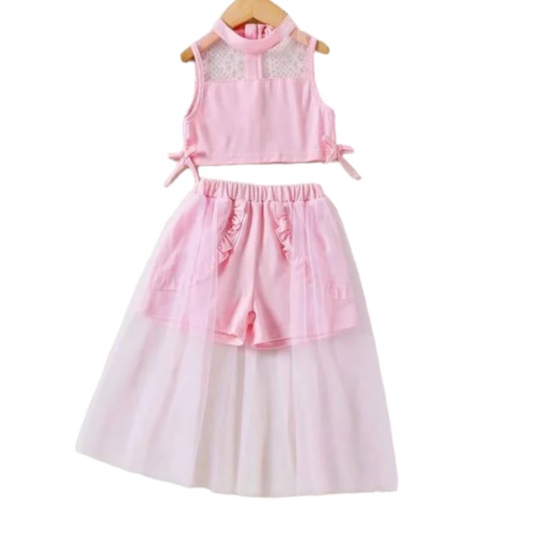 Niswaolshop77 - Setelan anak karakter lucu baju anak murah Kombi tile rok dan baju murah pesta Dress