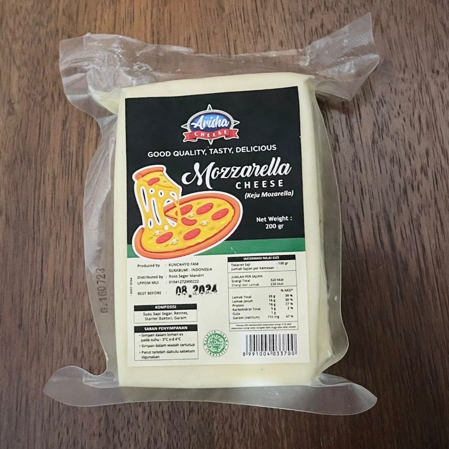 

TFKB4893 READY STOK Arisha Keju Mozzarella Cheese Keju 2gr