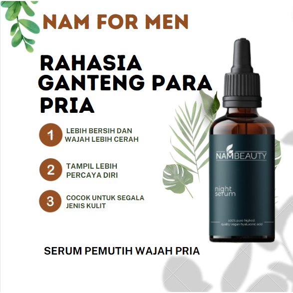 [BISA COD] SERUM OBAT PENCERAH WAJAH NAM FOR MEN OBAT Perawatan pemutih muka kusam pria obat glowing