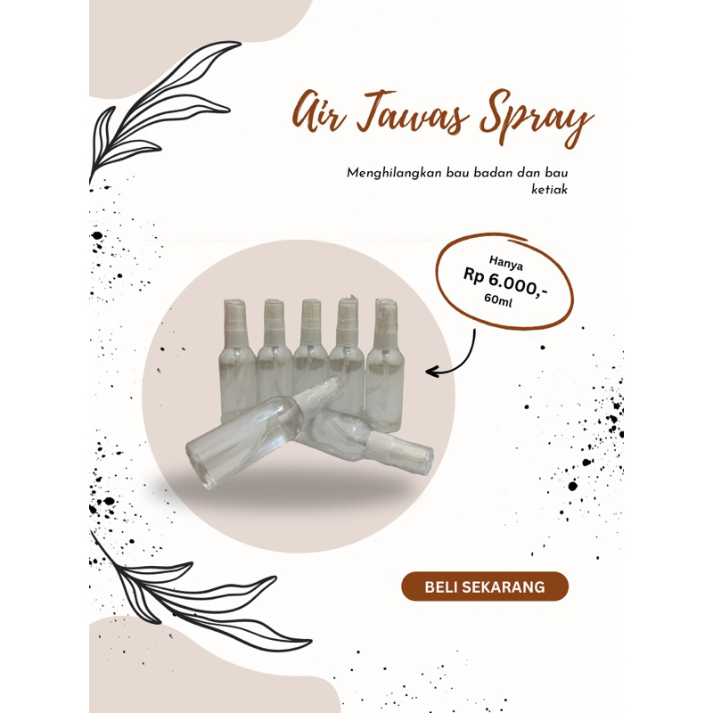 Air tawas / deodorand tawas spray/ tawas/ 60ml