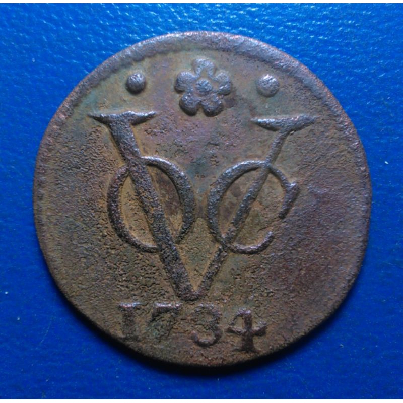 Koin VOC 1 Duit Holland 1734
