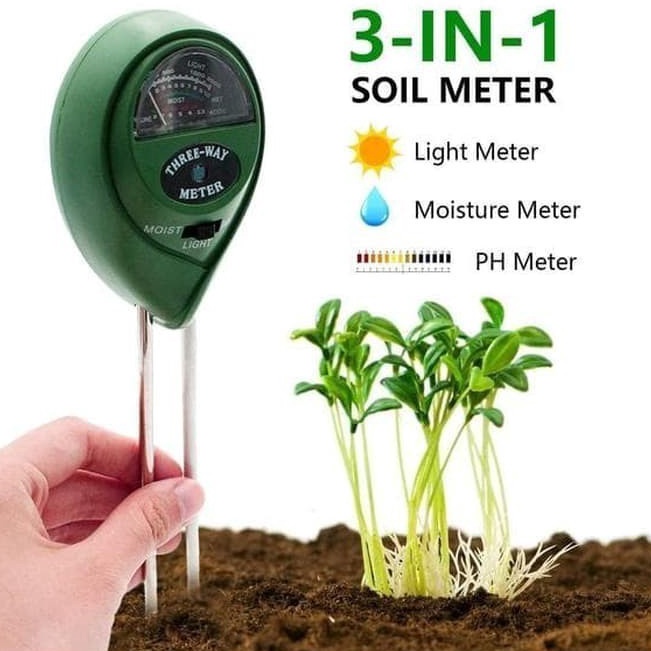 Borong  Alat Ukur pH Tanah 3 in 1 Digital Soil Moisture Analyzer Tester Meter