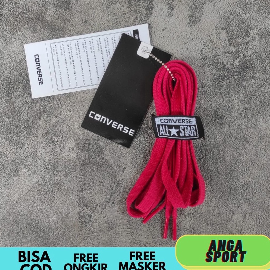 Pasti Kekinian  TALI SEPATU CONVERSE FLAT PIPIH ORIGINAL  TALI SEPATU SHOELACES PANJANG 1112 CM PINK