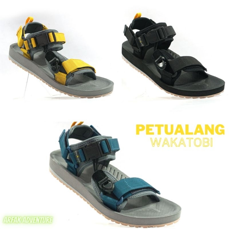 Sendal Gunung Hiking Slide Petualang Wakatobi Pria Wanita - Sandal Petualang Wakatobi