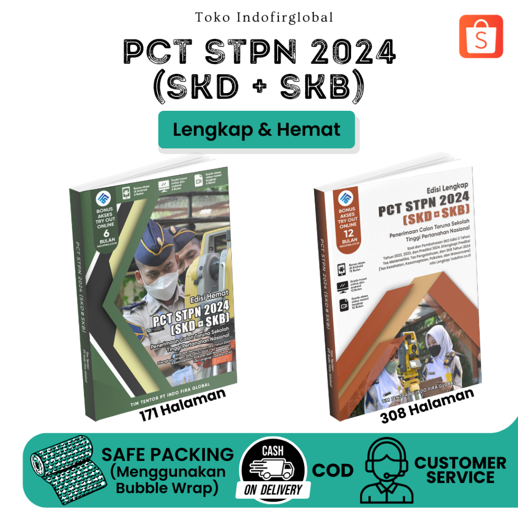 Buku Terbaru PCT STPN 2024 [SKD + SKB] (Edisi Lengkap & Edisi Hemat + Gratis Akses E-Learning) Sesua