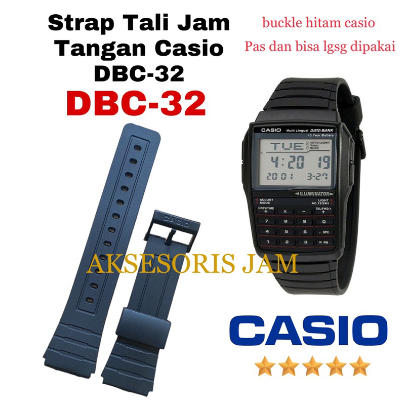 Tali Jam Tangan Casio Databank DBC32 DBC 32 DBC-32 DBC150 DBC 150 DBC-150 DBC30 DBC 30 DBC81 DBC 81