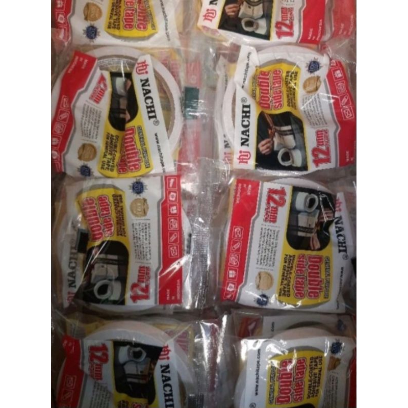 

Double Tape Nachi 12mm Daya Rekat Bagus Isolasi Selotip 2 sisi