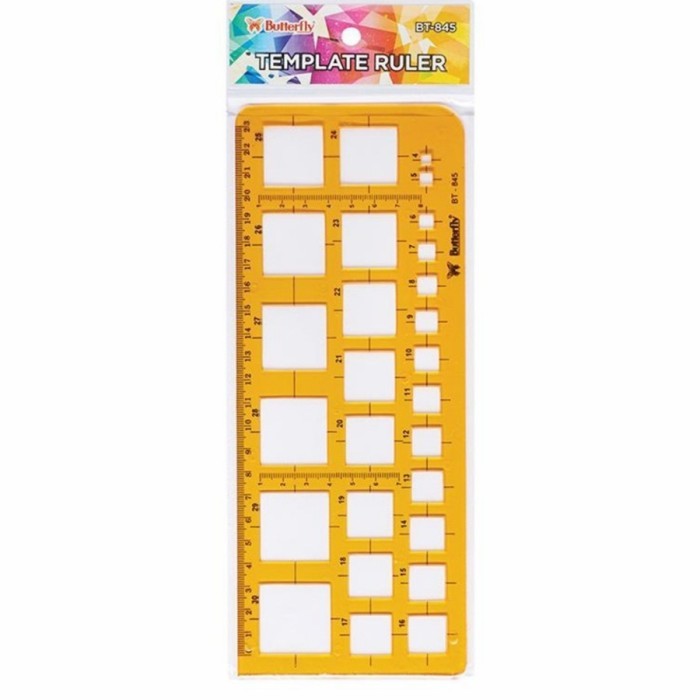 

Penggaris Cetakan Persegi / Tempat Ruler BT-845 Butterfly