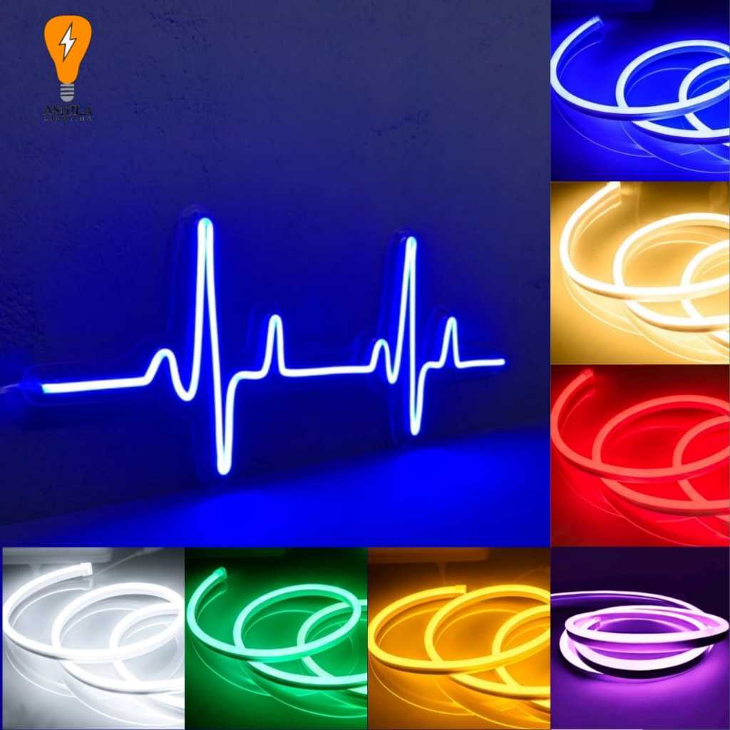 Lampu Neon flexsible murah kekinian 220V Hiasan dinding kamar dalam rumah atau luar rumah  AESTHETIK
