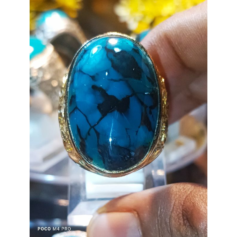 BACAN DOKO MAJIKO SERAT KURA TALI HITAM (COLLECTOR ITEM) RING PERAK
