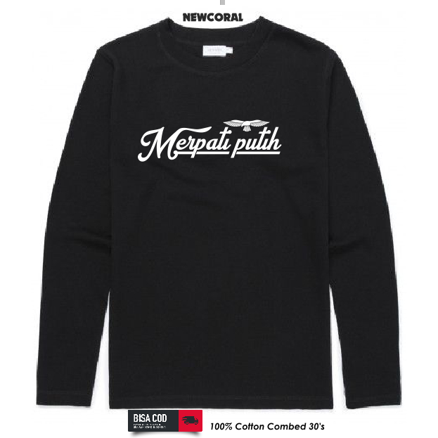 Baju Kaos Tshirt Pencak Silat Merpati Putih Cotton Combed 30s Lengan Panjang Kualitas Distro Termura