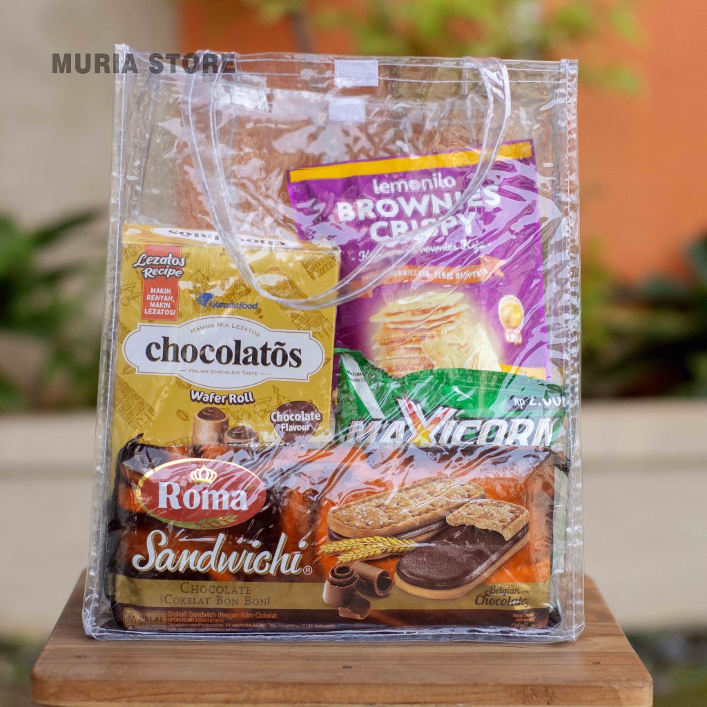 

TAS HAMPERS MIKA BENING TRANSPARANT 25 X 10 X 25 HABISKAN STOK