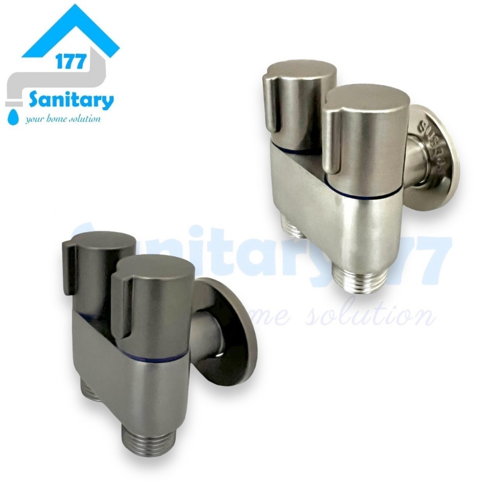 Kran cabang mini kecil -stop kran cabang kloset shower mandi valve sambungan selang mesin cuci garas