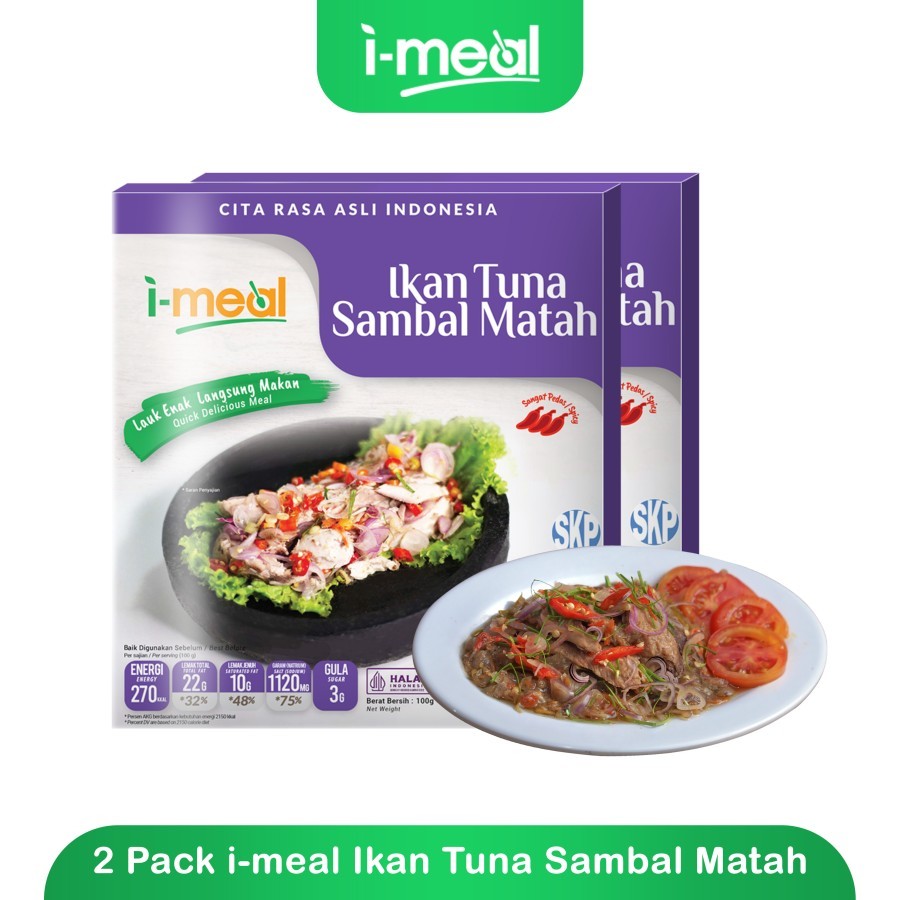 

I-Meal 2 pcs Ikan Tuna Sambal Matah siap saji imeal makanan instan makanan siap saji makanan bernutrisi makanan sehat