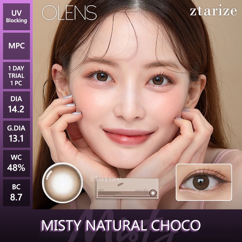 ztarize - Ready Stock - Trial OLENS 🇰🇷 Misty Natural Choco 1 Day Daily Soft Contact Lens 1 Pc - OLEN