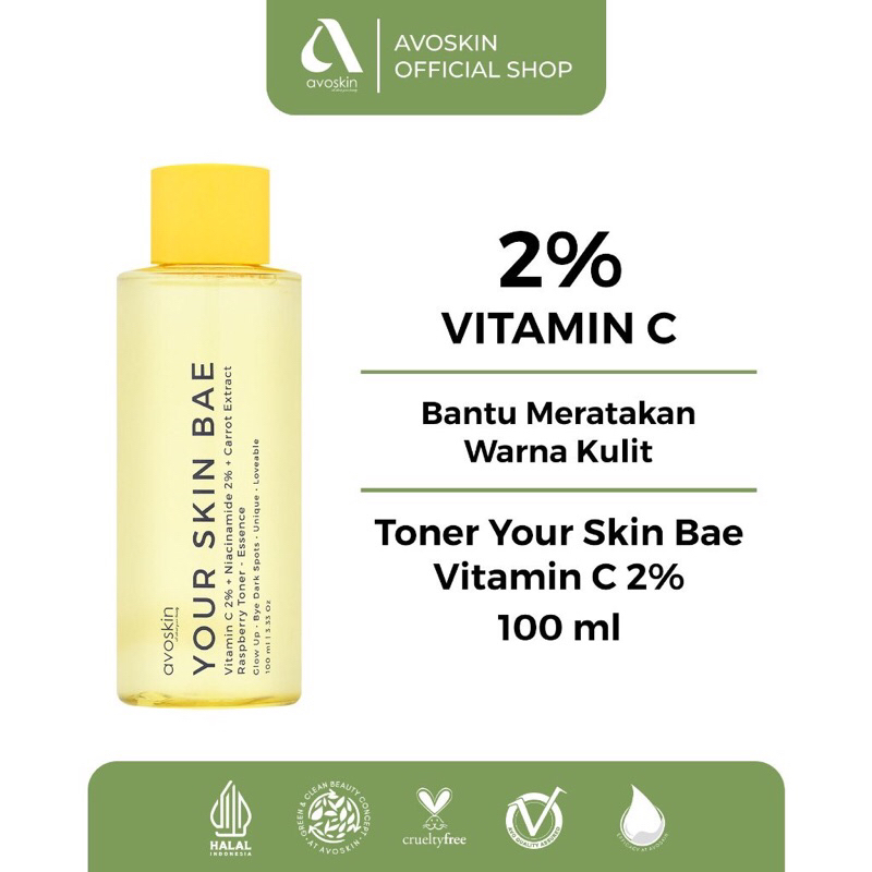 [NEAR ED] Avoskin - Vitamin C 2% + Niacinamide 2 % + Carrot Extract + Raspberry Toner-Essence